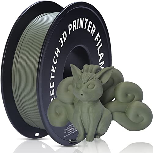 Geeetech Matte PLA Filament, 3D-Drucker PLA Filament 1 kg Spule, Genauigkeit +/- 0,03 mm, Grün von GEEETECH