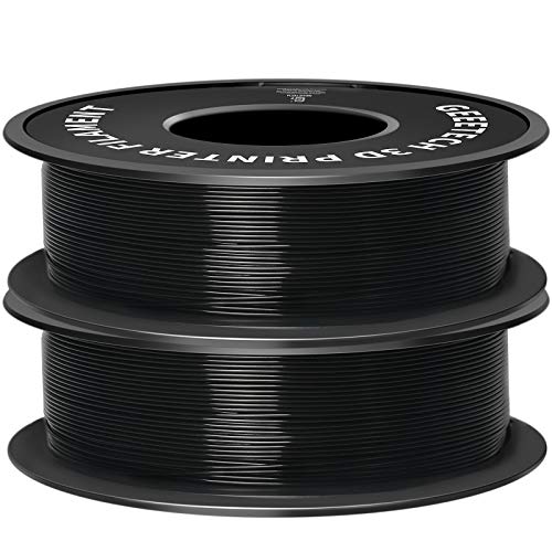 Geeetech PLA Filament 1,75 mm, 3D Drucker PLA Filament,1 kg pro Spule, 2 Spulen, Schwarz von GEEETECH