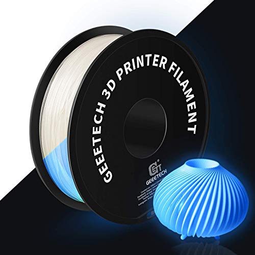 PLA Filament 1.75mm, Glows Blau in the Dark, GEEETECH 3D Drucker Filament 1kg Spool von GEEETECH