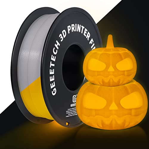 PLA Filament 1.75mm, Glows Orange-Gelb in the Dark, GEEETECH 3D Drucker Filament 1kg Spool von GEEETECH