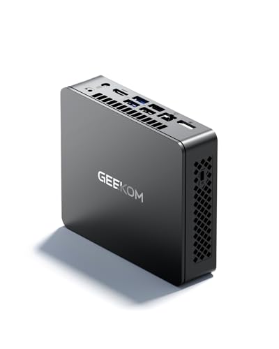 GEEKOM Air12 Lite Mini PC Silent Mini-PC Business Office Multimedia Computer mit 3 Jahren Garantie! Intel N100 Mini PC/8GB DDR4-256GB SSD/6×USB Ports/Windows 11 Pro/Dual-Display 4K/HDMI 2.0/WiFi 5 von GEEKOM