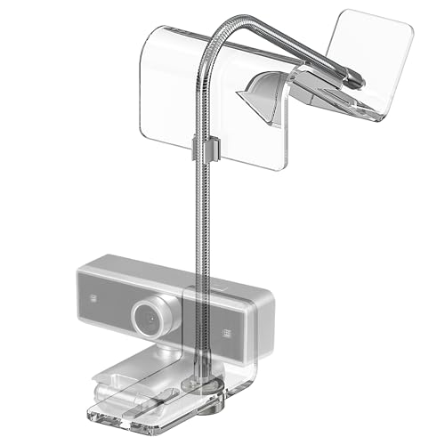 GEEKRIA Acryl-Mittelbildschirm / Mid Webcam-Ständer, platzieren Sie die Webcam überall auf dem Monitor, Laptop-Bildschirm, kompatibel mit Logitech MX Brio, C920x, C922, C930 Webcams (transparent) von GEEKRIA