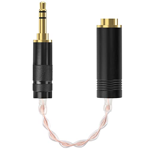 GEEKRIA Apollo 4N OCC und Single-Crystal Silver Upgrade Kabel / 3,5 mm Stereo Stecker auf 4,4 mm symmetrische Buchse Adapterkabel / 4 Kerne Konvertierung Audio Kabel für Kopfhörer, Kopfhörer (16 cm) von GEEKRIA