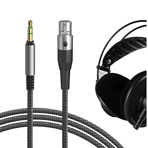 GEEKRIA Apollo Nylon-Audiokabel, kompatibel mit AKG Q701, K702, K712, K271S, K271MKII, K240S Kabel, 3,5 mm auf Mini-XLR AUX-Ersatzkabel (1,7 m) von GEEKRIA
