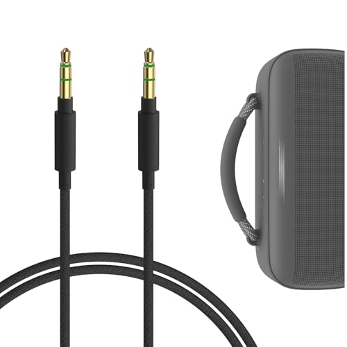 Geekria-Audiokabel, kompatibel mit Bose SoundLink Max, SoundLink Revolve+, JBL GO2,Charge4 Bluetooth-Lautsprecherkabel, 1/8 Zoll (3,5 mm) auf 3,5 mm geflochtenes Nylon-Ersatz-Stereokabel(4 Fuß/1,2 m) von GEEKRIA