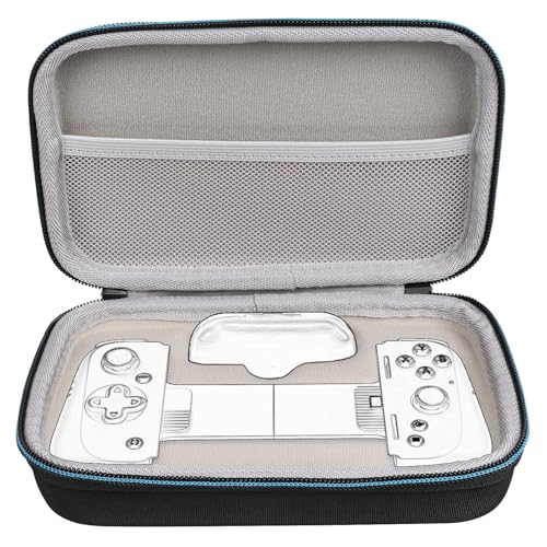 GEEKRIA Hartschalen-Tragetasche, kompatibel mit Razer KISHI V2 Pro/KISHI V2 Mobile Gaming Controller, Gaming-Box, tragbare Aufbewahrungstasche, kratz- und stoßfestes kompaktes Reiseetui (schwarz) von GEEKRIA