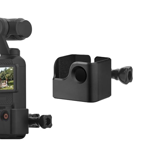 GEEKRIA Kamera-Erweiterungsadapter Kompatibel mit DJI Osmo Pocket 3, Cold Shoe Mount Camera Extender Rahmen, Stativhalterung Adapter für Stativ, Fahrrad, Rucksackclip, Brustgurte (Schwarz) von GEEKRIA
