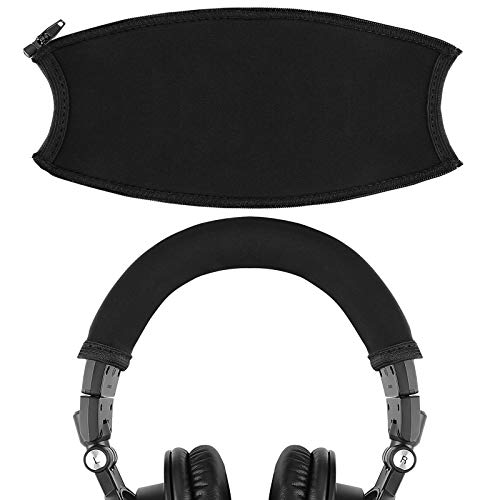GEEKRIA Kopfband-Abdeckung, kompatibel mit Audi0 Technica ATH M50x, M50xBT, M50xPB, M50xWH, M50xBB Kopfhörer/Kopfbügelschutz Reparaturteile (schwarz) von GEEKRIA