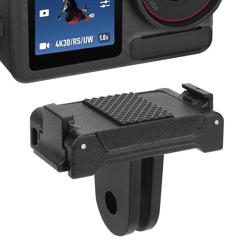 GEEKRIA Magnetische Adapterhalterung Kompatibel mit DJI Osmo Action 5 Pro, 4, 3 Action-Kamera, Schnellwechsel-Adapter-Zubehör Geeignet für Stativ, Selfie, Vlogging (Schwarz) von GEEKRIA