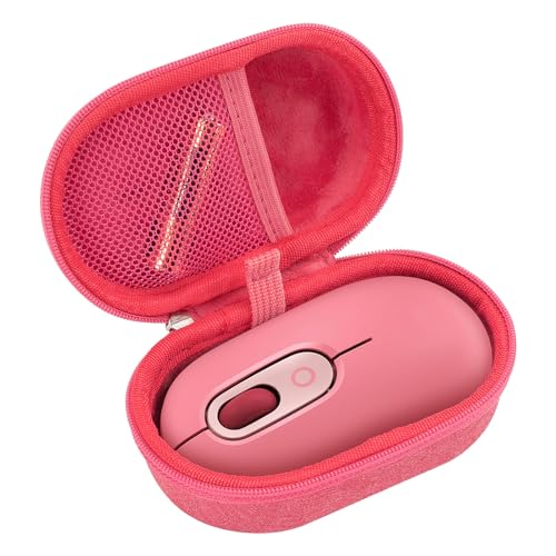 GEEKRIA Maus Tragetasche, Hartschalen-Schutzhülle, Reisetasche, kabellose Maus, Aufbewahrungstasche, kompatibel mit Logitech POP Mouse (Rose) von GEEKRIA