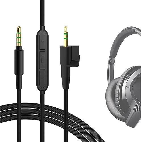 GEEKRIA QuickFit Audio Kabel Kompatibel mit Bose Around-Ear AE2i, AE2w, AE2 Kopfhörer, 2.5mm AUX Ersatz-Stereokabel für Kopfhörer mit Inline-Mikrofon und Lautstärkeregler (1.2m) von GEEKRIA