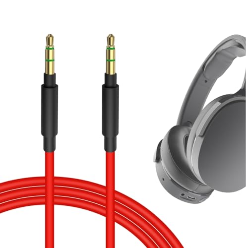 GEEKRIA QuickFit Audio Kabel Kompatibel mit Skullcandy Hesh 3, Hesh 2, Hesh, Grind, Venue, Cassette, Aviator, Crusher Evo, Crusher ANC Kopfhörer, 3.5mm AUX Ersatz-Stereokabel für Kopfhörer (1.2m) von GEEKRIA