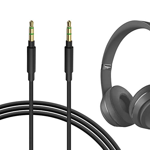 GEEKRIA QuickFit Audio Kabel Kompatibel mit Solo3.0, Solo2.0, SoloHD, Studio3, Studio2, Studio, Mixr, Pro Kopfhörer, 3.5mm Ersatz-Stereokabel für Kopfhörer (1.2 m) von GEEKRIA