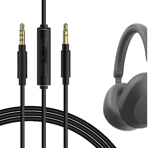 GEEKRIA QuickFit Audio Kabel Kompatibel mit Sony WH-XB910N XB900N 1000XM5 1000XM4 1000XM3 CH710N CH700N, 3.5mm AUX Ersatz-Stereokabel für Kopfhörer mit Inline-Mikrofon (1.2m) von GEEKRIA