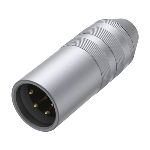 GEEKRIA XLR 4-polig auf 3,5 mm symmetrischer Stecker-Adapter, Aluminiumlegierung, reines Kupfer, Audio-Stecker, kompatibel mit Playern, Verstärkern, Mikrofonen von GEEKRIA