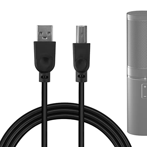 GEEKRIA for Creators USB to USB-B Mikrofonkabel, 2,4 m / 250 cm, kompatibel mit Tonor TC-2030, TC40, Q9 Mikrofonkabel (schwarz) von GEEKRIA