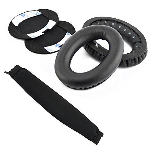 Geekria, Kopfhörer-Ersatz-Ohrpolster und Kopfband-Abdeckung für Bose Around-Ear AE2, AE2i, AE2w, Reparaturteile, schwarz von GEEKRIA