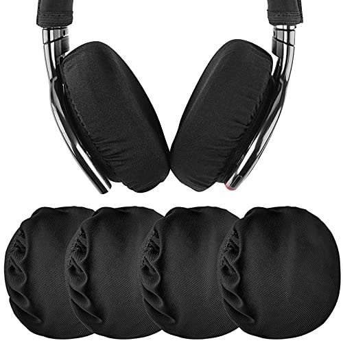 Geekria 20Pairs Ohrhörerabdeckungen aus flexiblem Stoff, Dehnbare, waschbare Sanitär-Ohrmuschelschutz für 3 "-4" Headset-Ohrpolster wie Bose QuietComfort35 II, Senheiser PXC 550-Kopfhörer (schwarz) von GEEKRIA