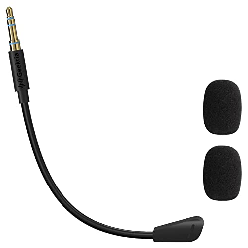 Geekria 3,5-mm-Headset-Ersatzmikrofon, abnehmbares Game-Boom-Mikrofon, kompatibel mit Logitech G PRO X, PRO X, G735, G733, G433, G233 Gaming-Headset (17cm) von GEEKRIA