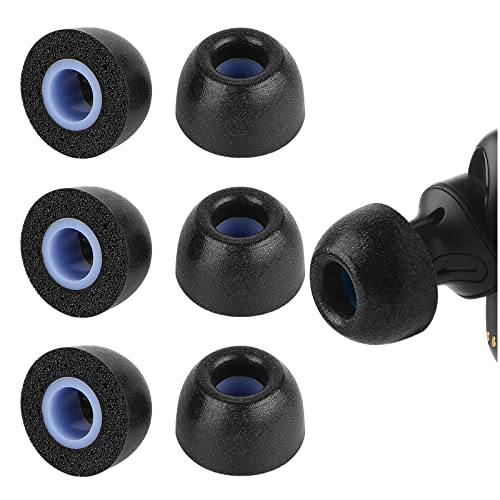 Geekria 3 Paar Comfort Memory Foam True Wireless Earbuds Ohrstöpsel kompatibel mit 4,5-6,3 mm In-Ear-Kopfhörern Nozzle Blocking Noise Foam Tips/Earbud Ear Tips/Tips Ohrstöpsel (Größe M/Kurz) von GEEKRIA