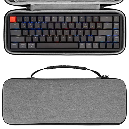 Geekria 65 % kompakte Tastaturhülle, Hartschalen-Reisetasche für 68 Tasten, kompakte Tastatur, kompatibel mit RK Royal KLUDGE RK68, Keychron K6, Keychron K6 Pro, Keychron k7, Keychron k7 Pro von GEEKRIA