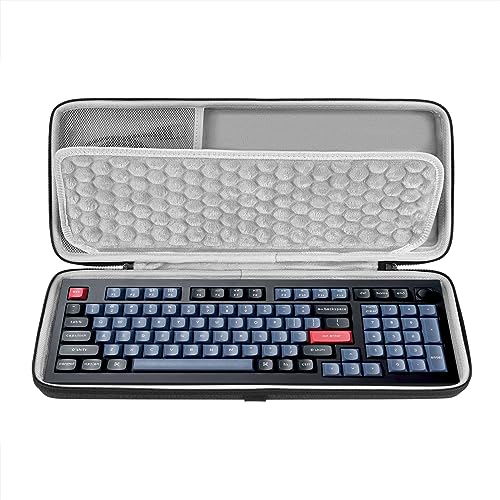 Geekria 90 % - 96 % Tastaturhülle, Hartschalen-Reisetasche für 100 Tasten, mechanische tragbare Tastatur, kompatibel mit EPOMAKER TH98 96 %, Keychron K4/Keychron K4 Pro/Keychron v5/Q5 von GEEKRIA