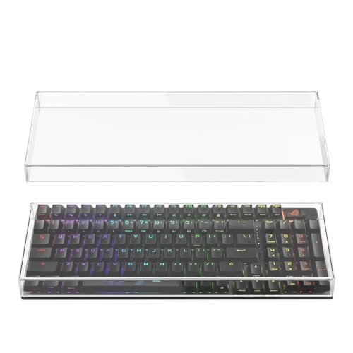 Geekria 90 % - 96 % Tastaturknauf-Staubschutz, transparente Acryl-Tastaturabdeckung für 100 Tasten, mechanische kabellose Tastatur, kompatibel mit ASUS ROG Strix Scope II 96, GLORIOUS GMMK 2 96 von GEEKRIA