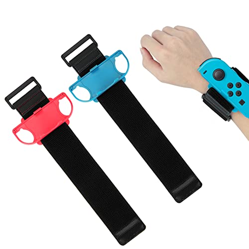 Geekria-Armbänder, kompatibel mit Just Dance 2021 2020 2019 und Zumba Burn It Up, kompatibel mit Nintendo Switch-Controller-Spiel, Verstellbarer elastischer Riemen für Joy-Cons-Controller, 2er-Pack von GEEKRIA