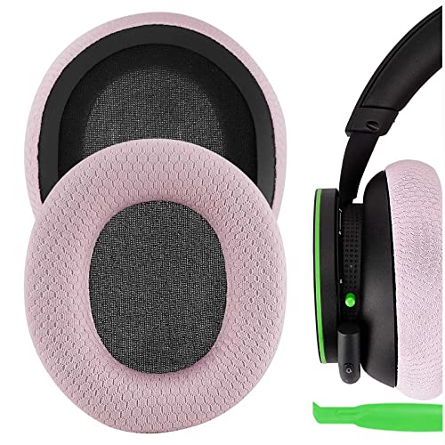 Geekria Comfort Mesh Fabric Replacement Ear Pads for Microsoft Xbox Wireless, Xbox Stereo 20th Anniversary Special Edition Headphones Ear Cushions, Headset Earpads, Ear Cups Repair (Pink) von GEEKRIA