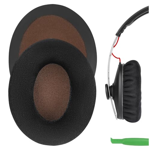 GEEKRIA Comfort Velour Ersatzohrpolster für Sennheiser Momentum On-Ear Kopfhörer Ohrpolster, Headset Ohrpolster Ersatzteile (Schwarzer Samt) von GEEKRIA