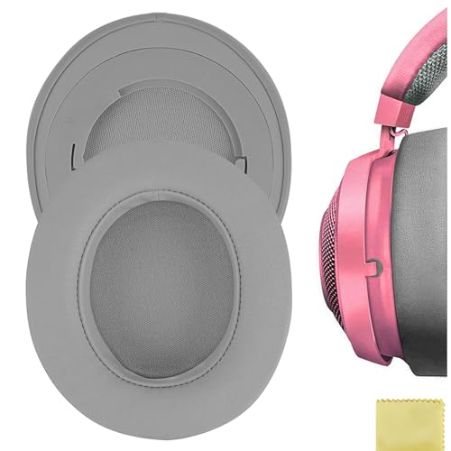 Geekria Earpad Replacement for Razer Kraken Pro V2 Headphone Ear Pad/Ear Cushion/Ear Cups/Ear Cover/Earpads Repair Parts (Gray/Plastic Ring) von GEEKRIA