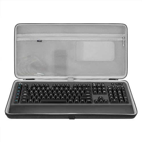 Geekria Hartschalen-Reise-Tragetasche für 104 ~ 108 Tasten, Computer mechanisches Gaming, kompatibel mit Logitech G613 LIGHTSPEED Wireless, G613 Tastatur und G305 Gaming-Maus Case Combo (Dunkelgrau) von GEEKRIA