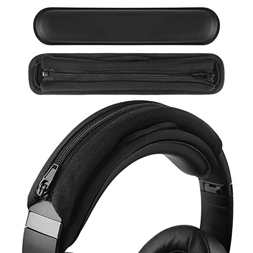 Geekria Hook and Loop Headband Cover + Headband Pad Set/Headband Protector with Zipper/DIY Installation No Tool Needed, Compatible with Bose, Beats, JBL, ATH, Hyperx Headphones (Black) von GEEKRIA