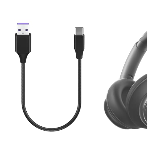 Geekria USB-Kopfhörer-Ladekabel, kompatibel mit Soundcore Space One/Q45/Q11i, AeroClip, Liberty 5/4, Life P3, C30i, P30i, USB auf USB-C Ersatz-Netzladekabel (30 cm) von GEEKRIA