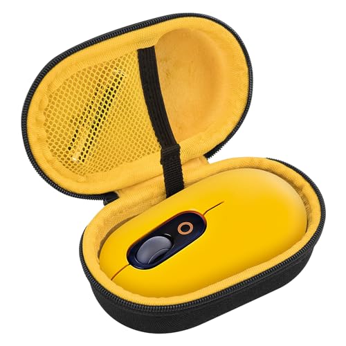 Geekria Maus Tragetasche, Hartschalen-Schutzhülle, Reisetasche, kabellose Maus, Aufbewahrungstasche, kompatibel mit Logitech POP Mouse (Blast Yellow) von GEEKRIA