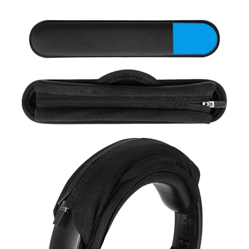 Geekria Mittelgroße Kühlgel-Haken- und Schlaufen-Kopfbandabdeckung + Kopfband-Pad-Set/Kopfbandschutz mit Reißverschluss Kein Werkzeug nötig, kompatibel mit ATH Bose B JBL Hyperx Sony Kopfhörer von GEEKRIA