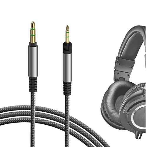 Geekria QuickFit Audio Kabel Kompatibel mit Audio-Technica ATH-M50x ATH-M40x ATH-M50 ATH-M60x ATH-M40 ATH-M70x Kopfhörer, 2.5mm AUX Ersatz-Stereokabel (1.2m) von GEEKRIA