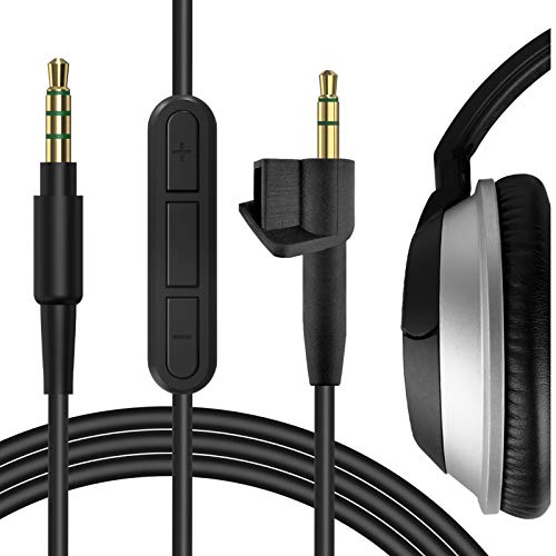 Geekria QuickFit Audio Kabel Kompatibel mit Bose Around-Ear AE2, AE2i, AE2w Kopfhörer, 2.5mm AUX Ersatz-Stereokabel für Kopfhörer mit Inline-Mikrofon und Lautstärkeregler (1.2m) von GEEKRIA