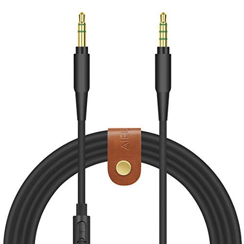 Geekria QuickFit Audio Kabel Kompatibel mit Mixr Pro, Solo3.0, Solo2.0, Studio3, 3.5mm AUX Ersatz-Stereokabel für Kopfhörer mit Inline-Mikrofon und Lautstärkeregler (1.2m) von GEEKRIA