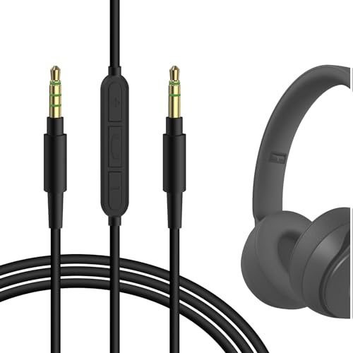 Geekria QuickFit Audio Kabel Kompatibel mit Solo3.0, Studio3, Studio2, Solo2.0 Kopfhörer, 3.5mm AUX Ersatz-Stereokabel für Kopfhörer mit Inline-Mikrofon und Lautstärkeregler (1.2m) von GEEKRIA