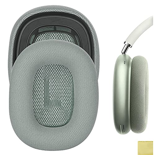 Geekria QuickFit Ersatz-Ohrpolster für Airpods MAX Kopfhörer, Ohrpolster, Headset-Ohrpolster, Ohrmuscheln, Reparaturteile (Grün) von GEEKRIA