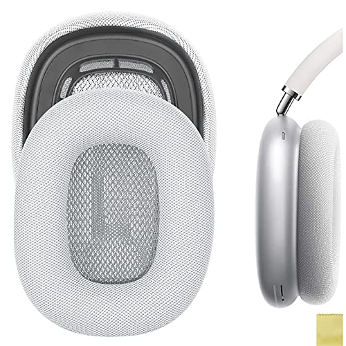 Geekria QuickFit Ersatz-Ohrpolster für Airpods MAX Kopfhörer, Ohrpolster, Headset-Ohrpolster, Ohrmuscheln, Reparaturteile (weiß) von GEEKRIA