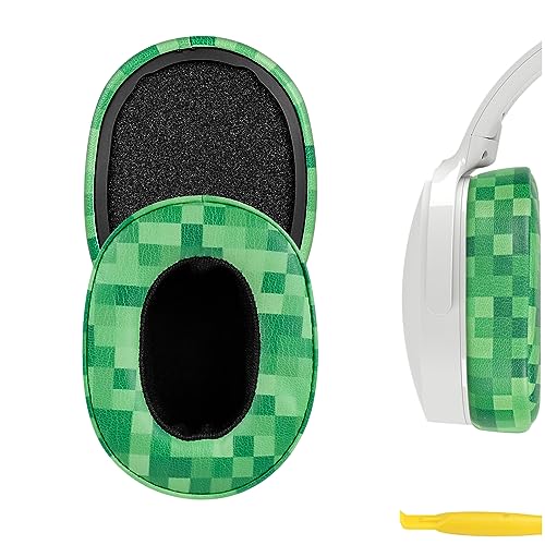 Geekria QuickFit Ersatz-Ohrpolster für Skullcandy Crusher Wireless, Crusher Evo, Crusher ANC, Hesh 3, Hesh Evo, Hesh ANC Kopfhörer, Ohrpolster, Ohrpolster, Ohrmuscheln, Abdeckung (MC Gras) von GEEKRIA