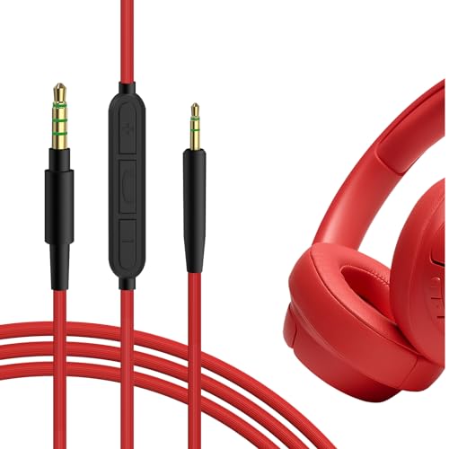 Geekria QuickFit Ersatzkabel für Kopfhörer JBL E40BT E45BT E50BT E55BT E30 E35 650BTNC 600BTNC,Audio Kabel,Verlängerungskabel,Audio Cable(1.7m) von GEEKRIA