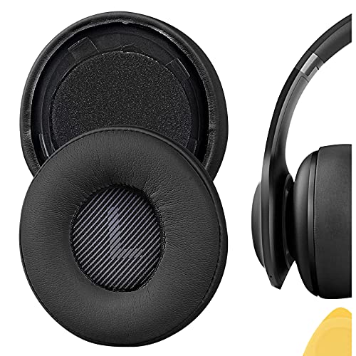 Geekria QuickFit Protein Leder Ersatz Ohrpolster für JBL Everest Elite 300, V300NXT Kopfhörer Ohrpolster, Headset Ohrpolster, Ohrmuscheln Reparaturteile (Schwarz) von GEEKRIA