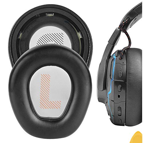 Geekria QuickFit Ersatz-Ohrpolster aus Proteinleder für JBL Quantum ONE kabellose Kopfhörer, Headset, Ohrpolster, Reparaturteile (schwarz) von GEEKRIA