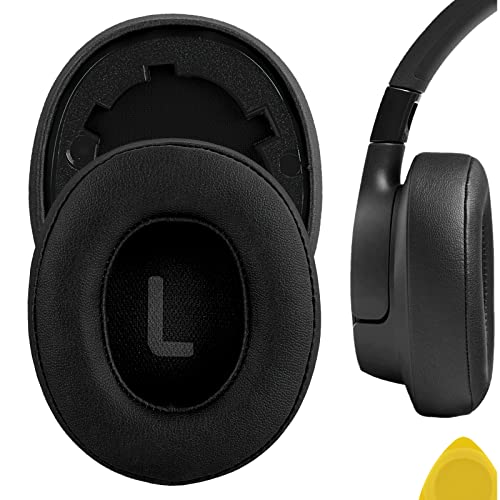 Geekria QuickFit Protein Leder Ersatz Ohrpolster für JBL Tune 700BT, 750BTNC Wireless Over-Ear Kopfhörer Ohrpolster, Headset Ohrpolster, Ohrmuscheln Reparaturteile (Schwarz) von GEEKRIA