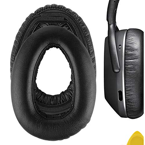 GEEKRIA QuickFit Protein Leder Ersatz Ohrpolster für Sennheiser PXC 550 PXC 550-II Wireless MB 660 Serie Kopfhörer Ohrpolster, Headset Ohrpolster Ersatzteile (Schwarz) von GEEKRIA