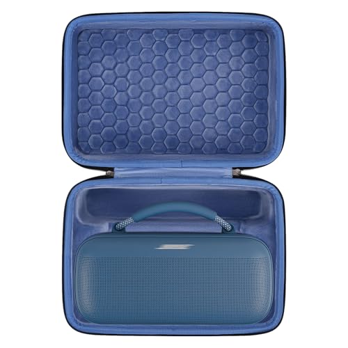 Geekria Shield Lautsprecherhülle, kompatibel mit Bose Soundlink Max, Ersatz-Hartschale, tragbare Lautsprecher, schützende Tragetasche mit Kabelaufbewahrung, Blau von GEEKRIA