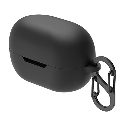 Geekria Silikon Case Cover Kompatibel mit JBL Tune 115TWS True Wireless Earbuds, Kopfhörer Skin Cover, Schutzhülle mit Schlüsselanhänger Haken, Ladeanschluss Zugänglich (Schwarz) von GEEKRIA